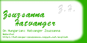 zsuzsanna hatvanger business card